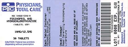 Fosinopril Sodium and Hydrochlorothiazide